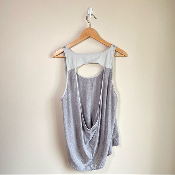 Lululemon Next  to Nothing Tank Breathable Open Back Burnout Grey Size 6 - Picture 4 of 7